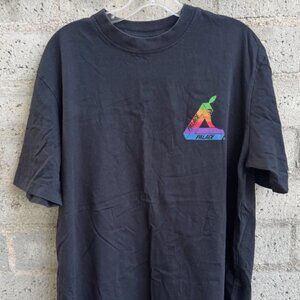 Palace Skateboards Jobsworth Tee T Shirt Black Apple Tri Ferg Mens Large USed